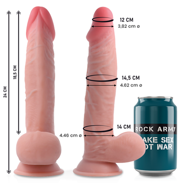 Dildo Realistico Dual Density Sherman Rock Army – Stimolazione Intensa